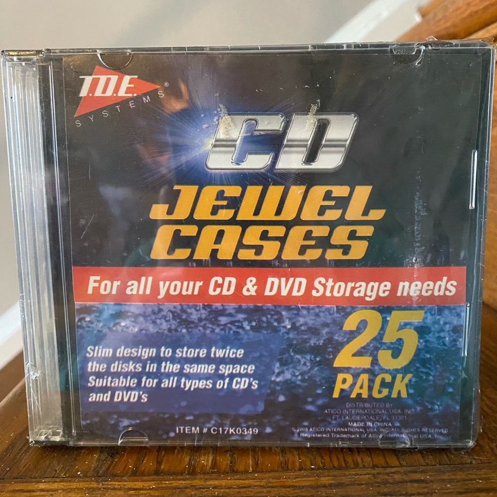 T.D.E Systems Jewel CD & DVD Cases 25 Pack
